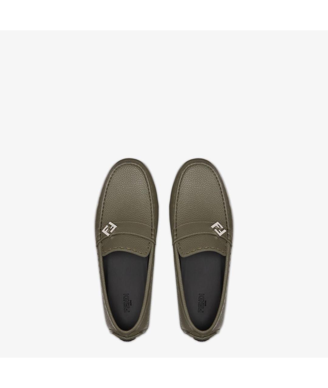 FENDI Зеленые лоферы, фото 2