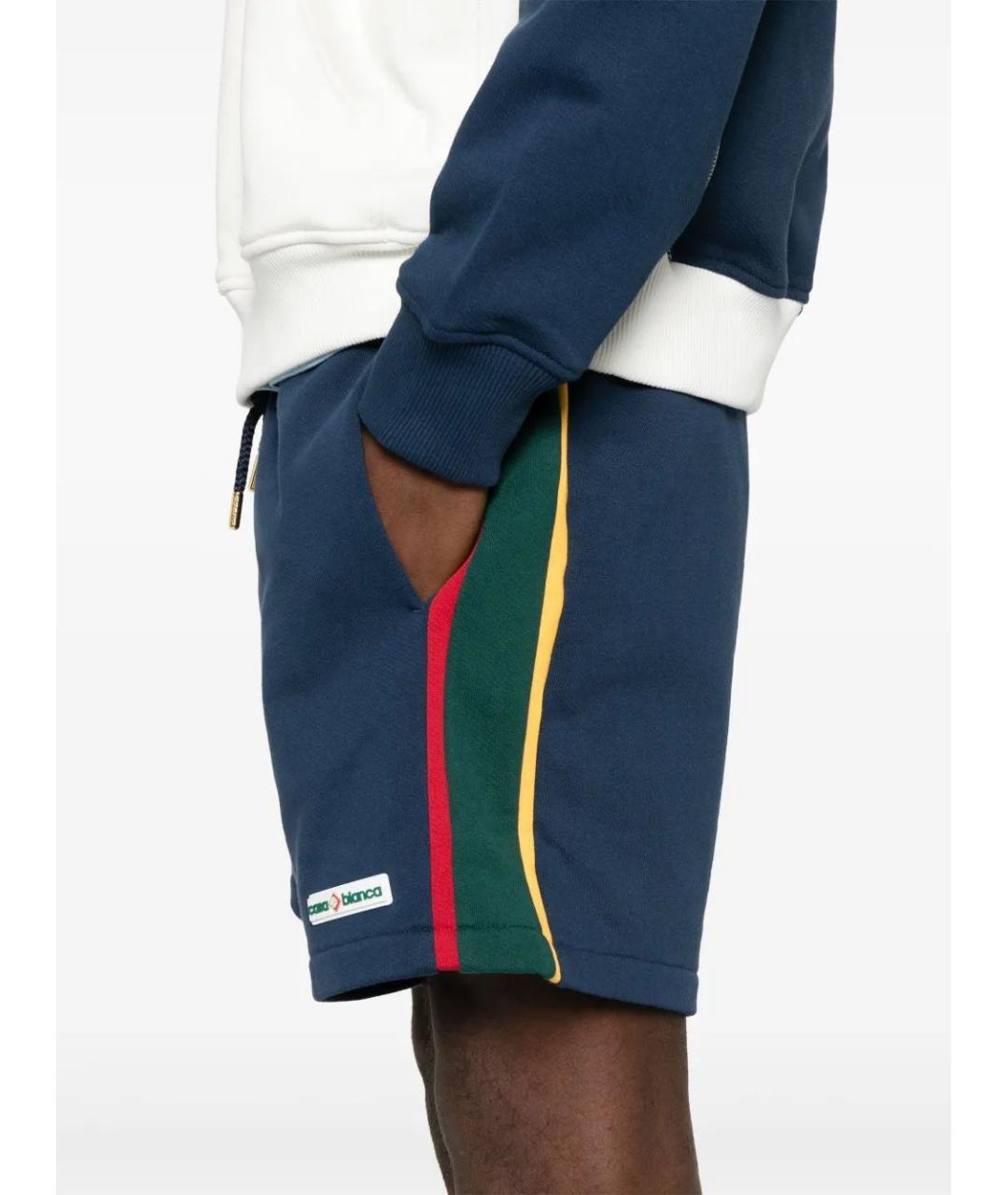 CASABLANCA Синие хлопковые шорты, фото 5