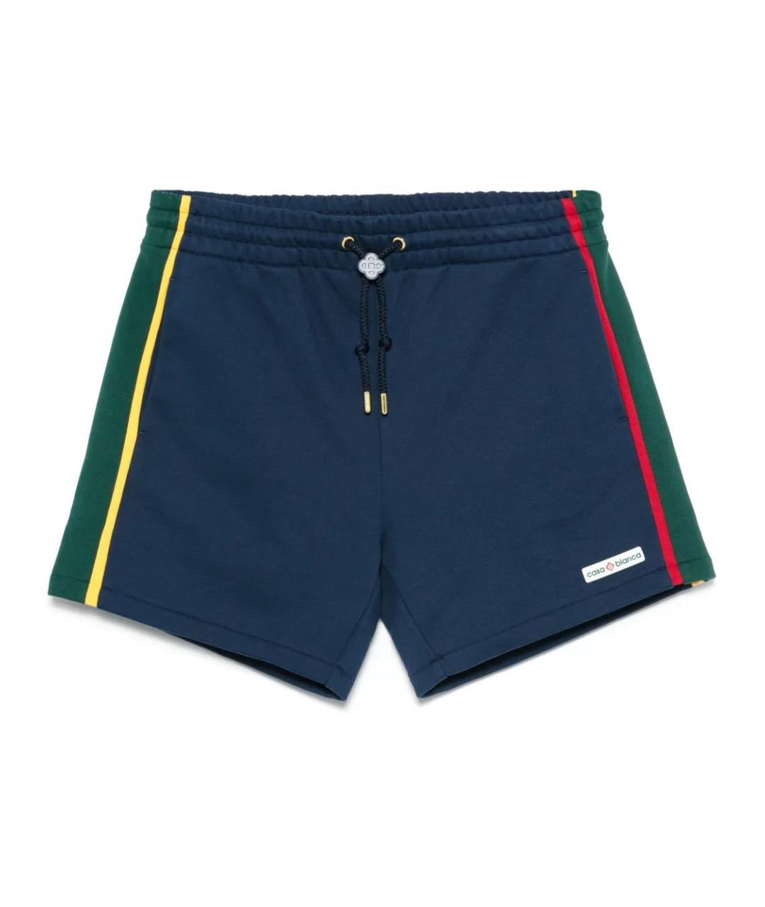 CASABLANCA Синие хлопковые шорты, фото 1