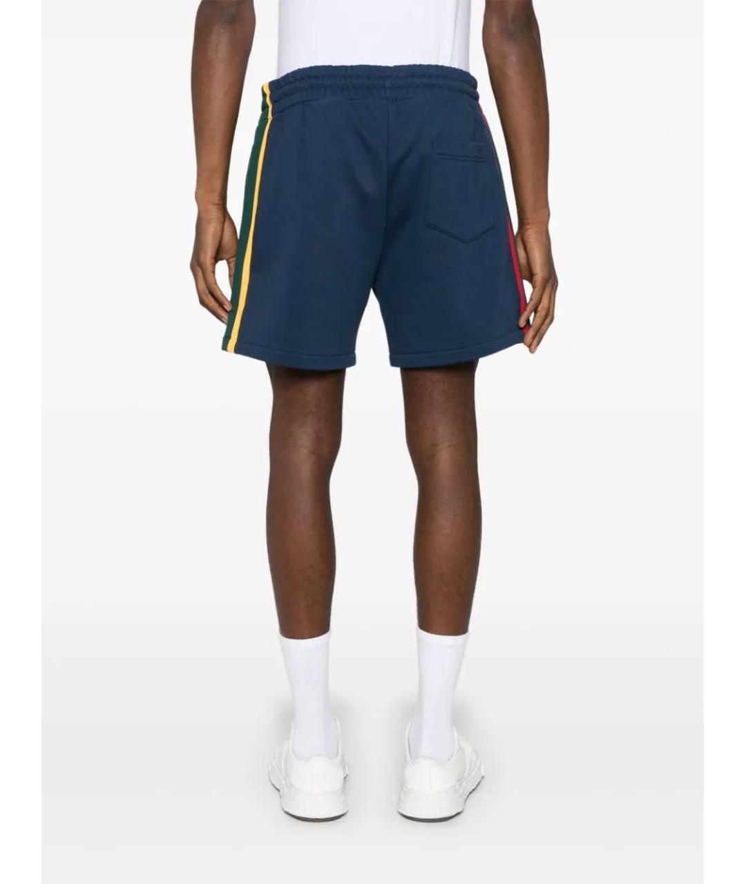 CASABLANCA Синие хлопковые шорты, фото 4