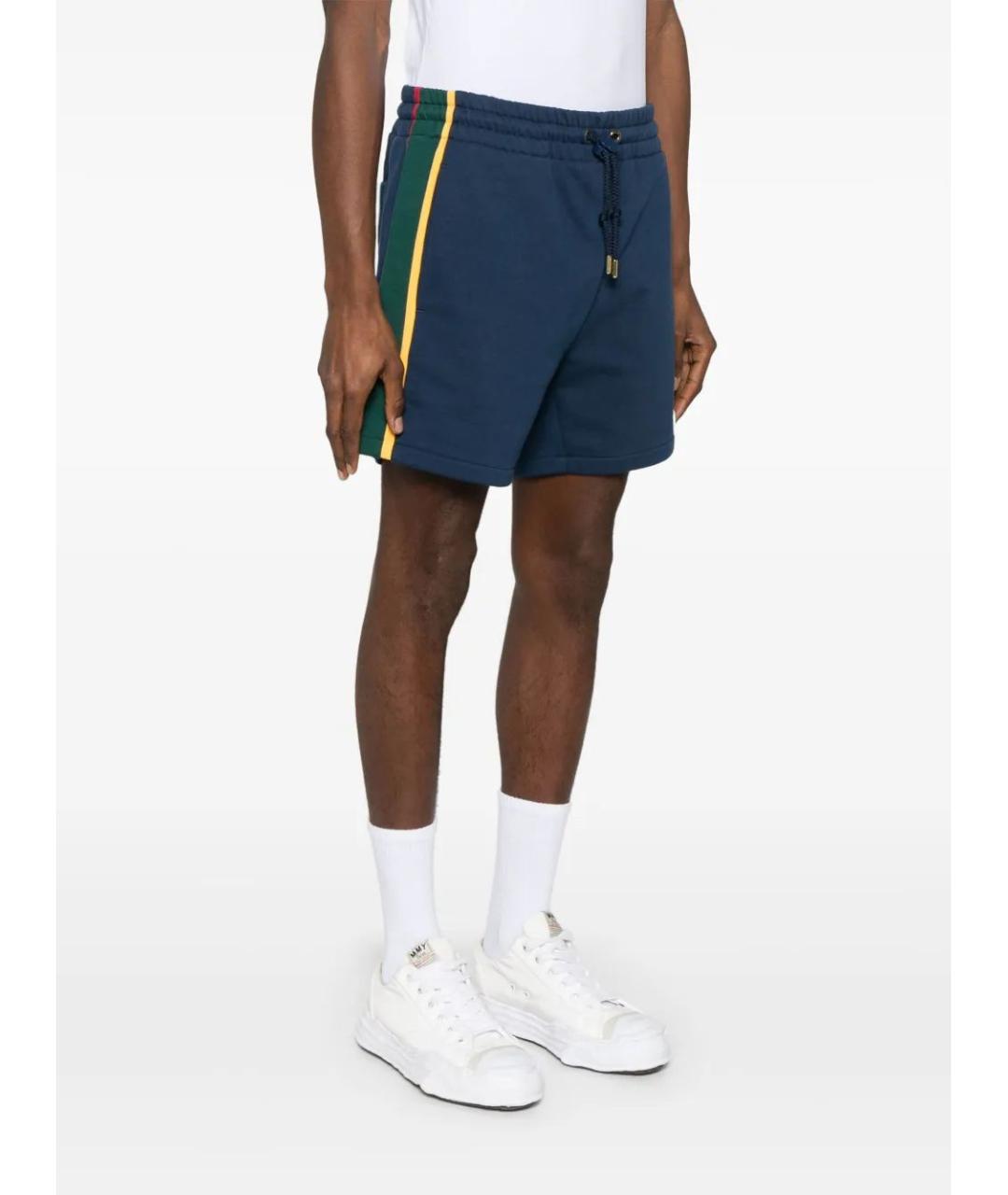 CASABLANCA Синие хлопковые шорты, фото 3