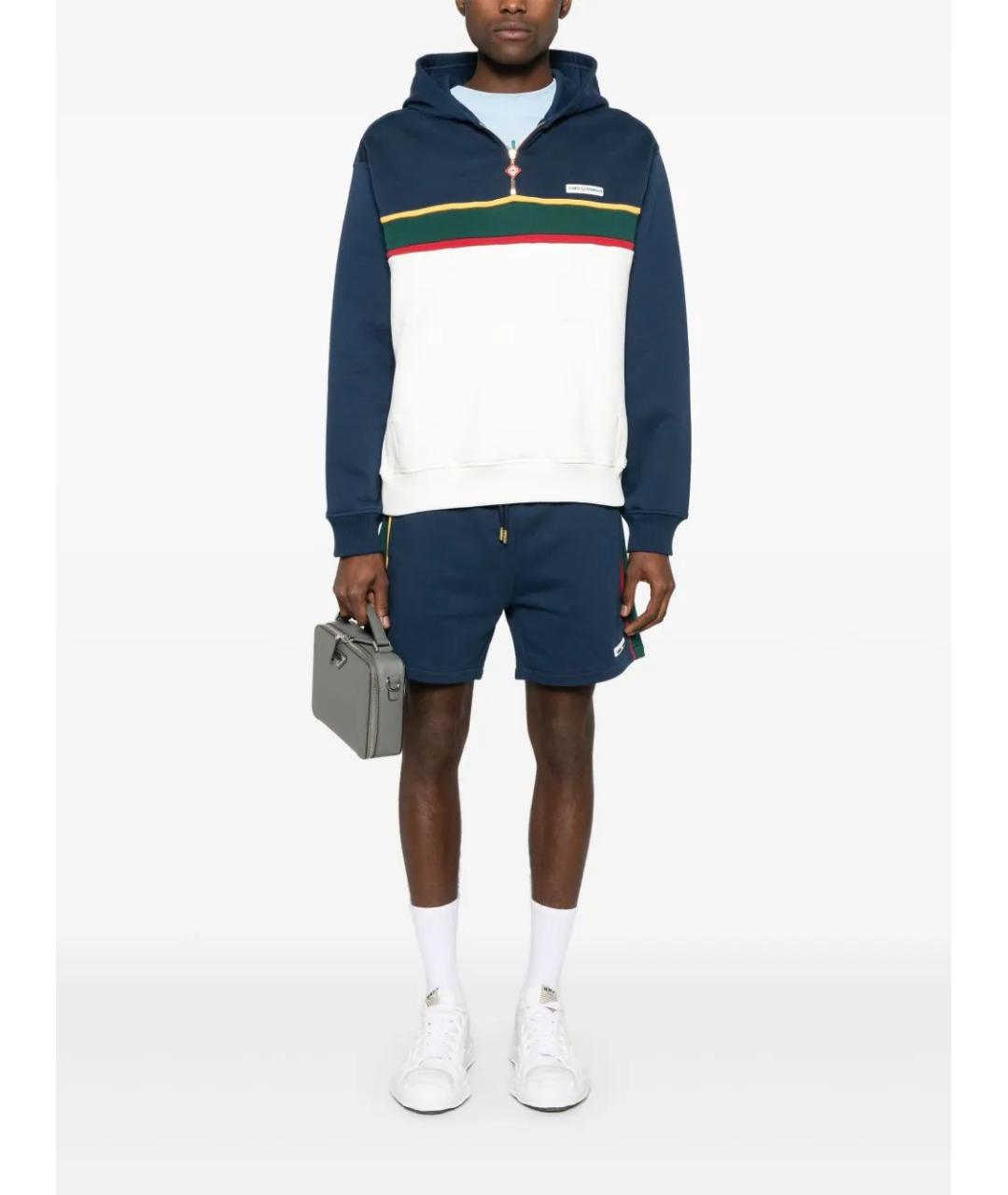 CASABLANCA Синие хлопковые шорты, фото 2