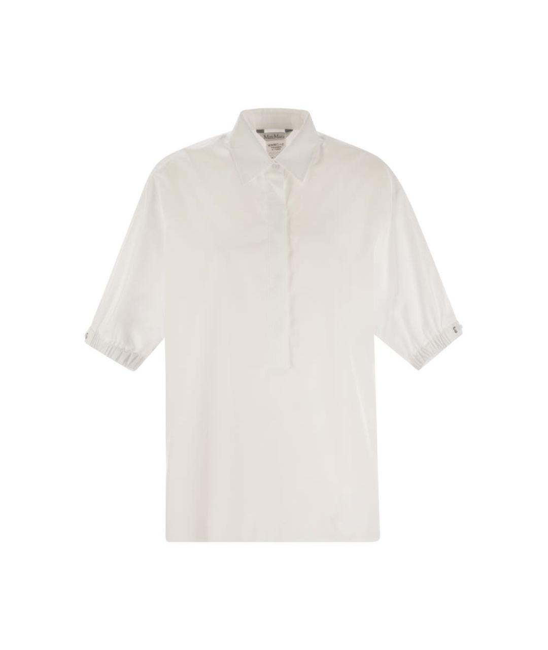 MAX MARA Белая хлопковая рубашка, фото 1
