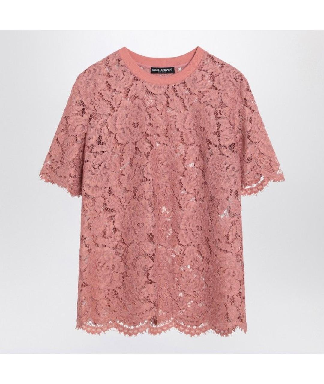 DOLCE&GABBANA Розовая хлопковая блузы, фото 3