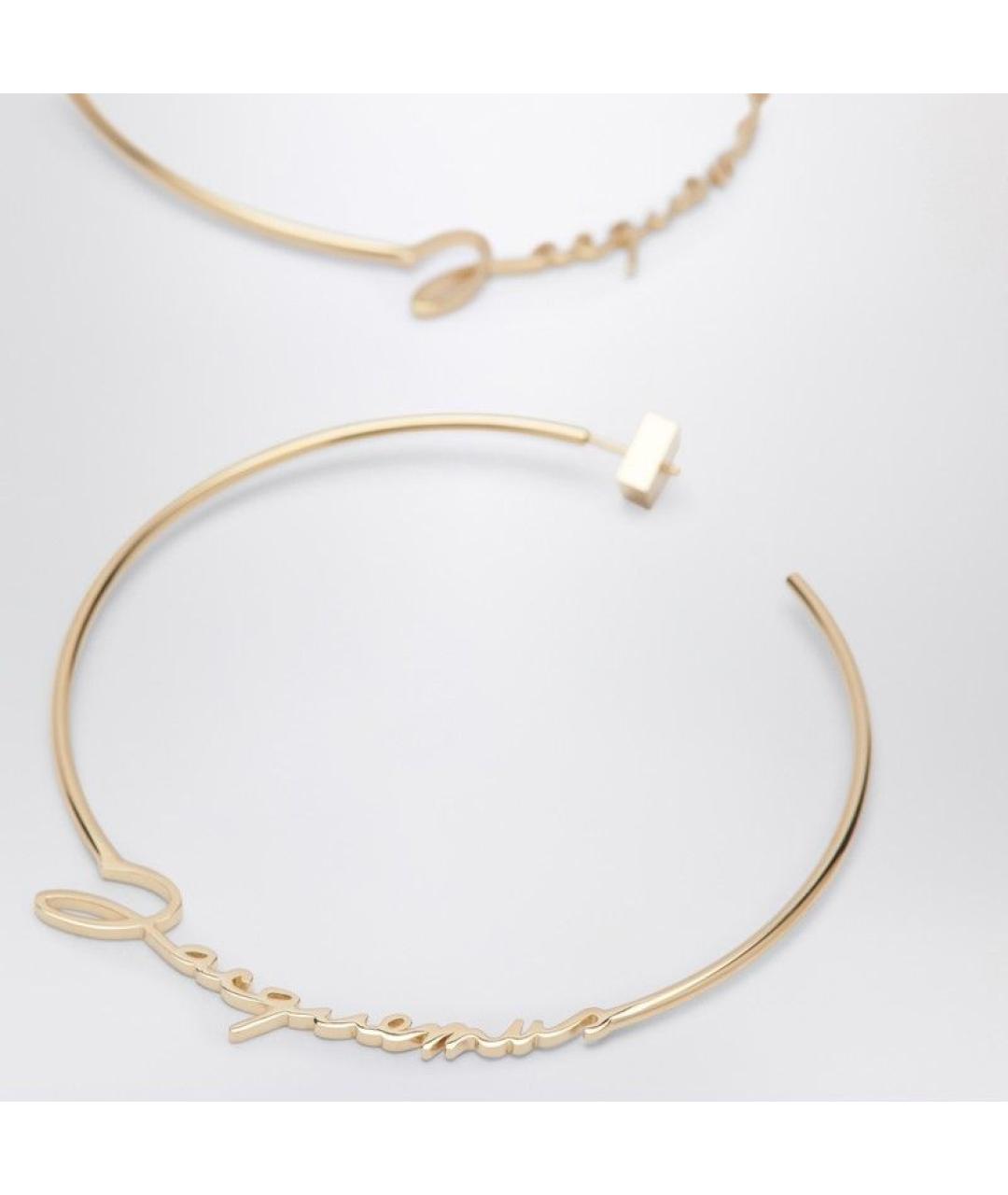 JACQUEMUS Золотые латунные серьги, фото 2