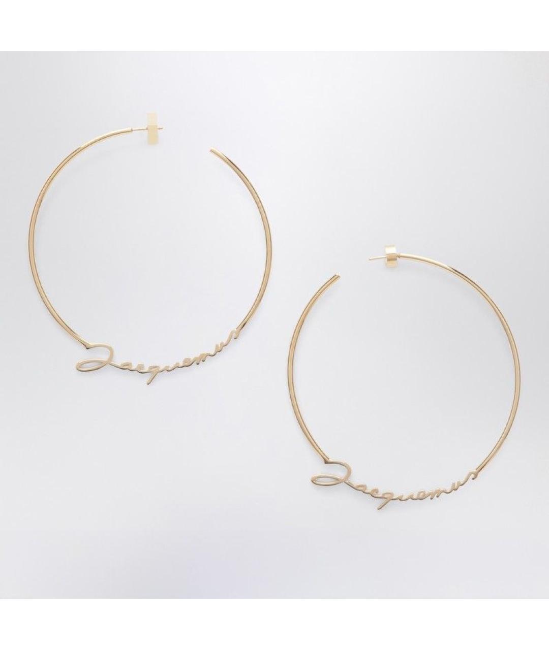 JACQUEMUS Золотые латунные серьги, фото 3