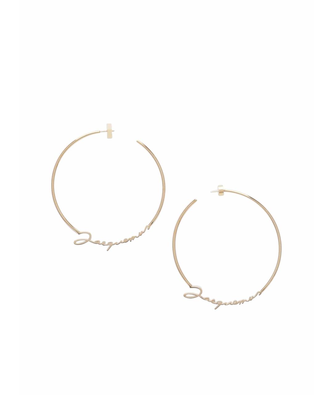 JACQUEMUS Золотые латунные серьги, фото 1