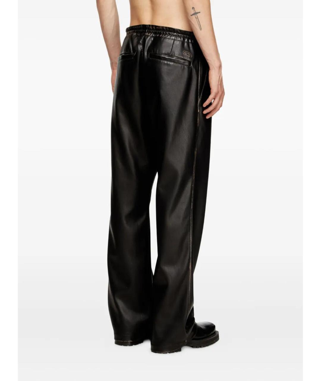 DIESEL Черные полиэстеровые повседневные брюки, фото 4