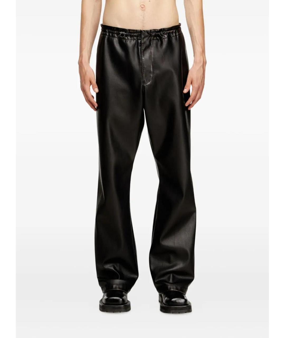 DIESEL Черные полиэстеровые повседневные брюки, фото 3