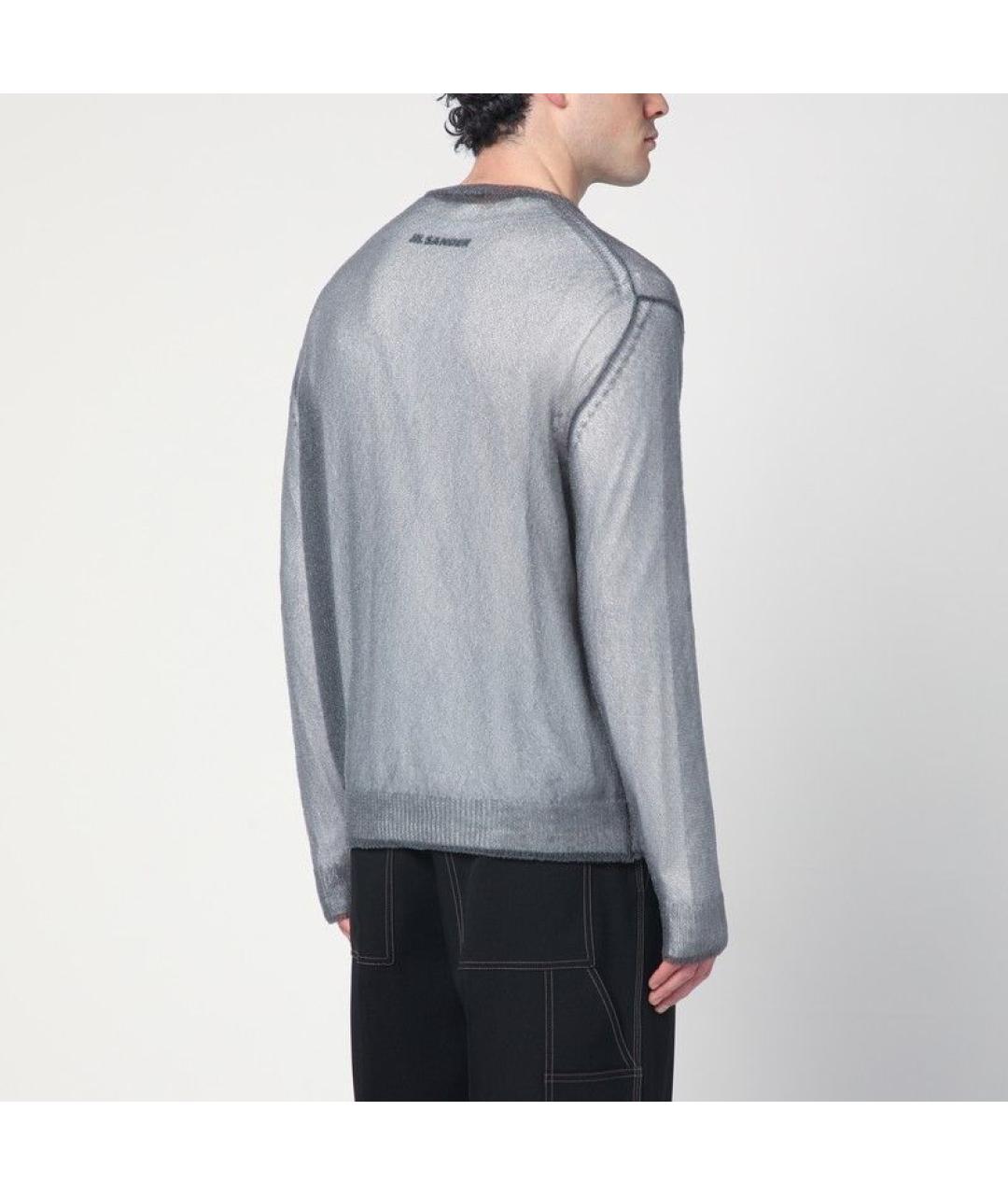 JIL SANDER Серый хлопковый джемпер / свитер, фото 3