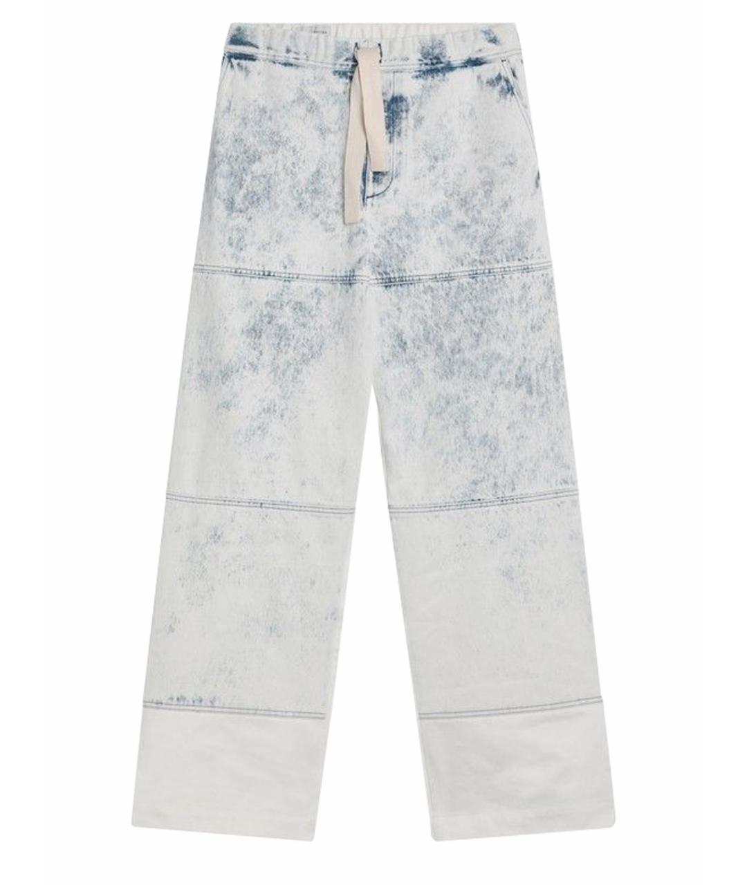 DRIES VAN NOTEN Голубые хлопковые прямые джинсы, фото 1