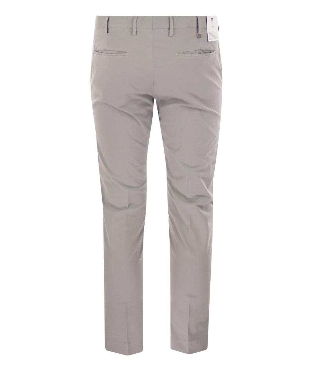 PT TORINO Серые хлопковые повседневные брюки, фото 2