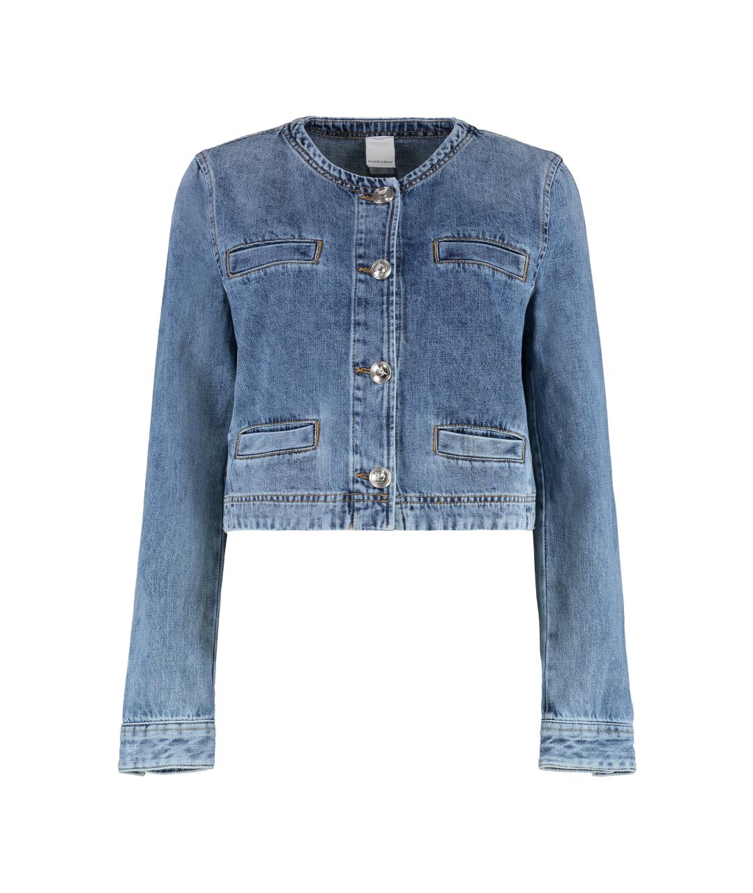 PINKO Синяя хлопковая куртка, фото 1