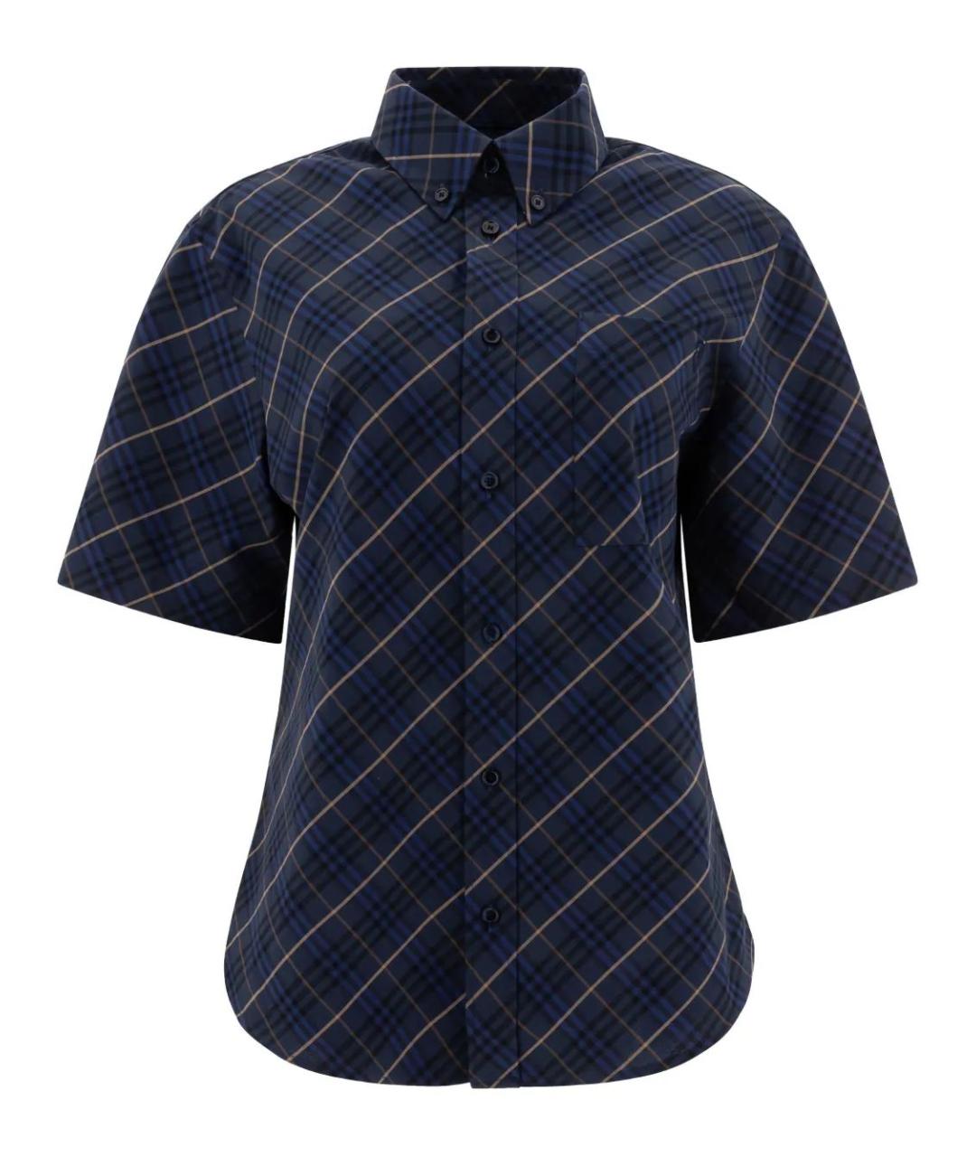 BURBERRY Синяя хлопковая кэжуал рубашка, фото 1