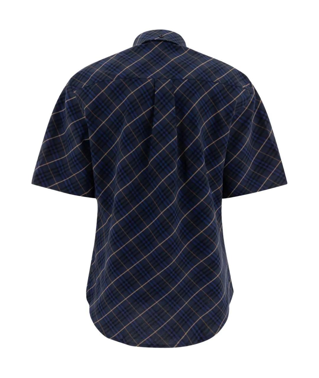 BURBERRY Синяя хлопковая кэжуал рубашка, фото 2