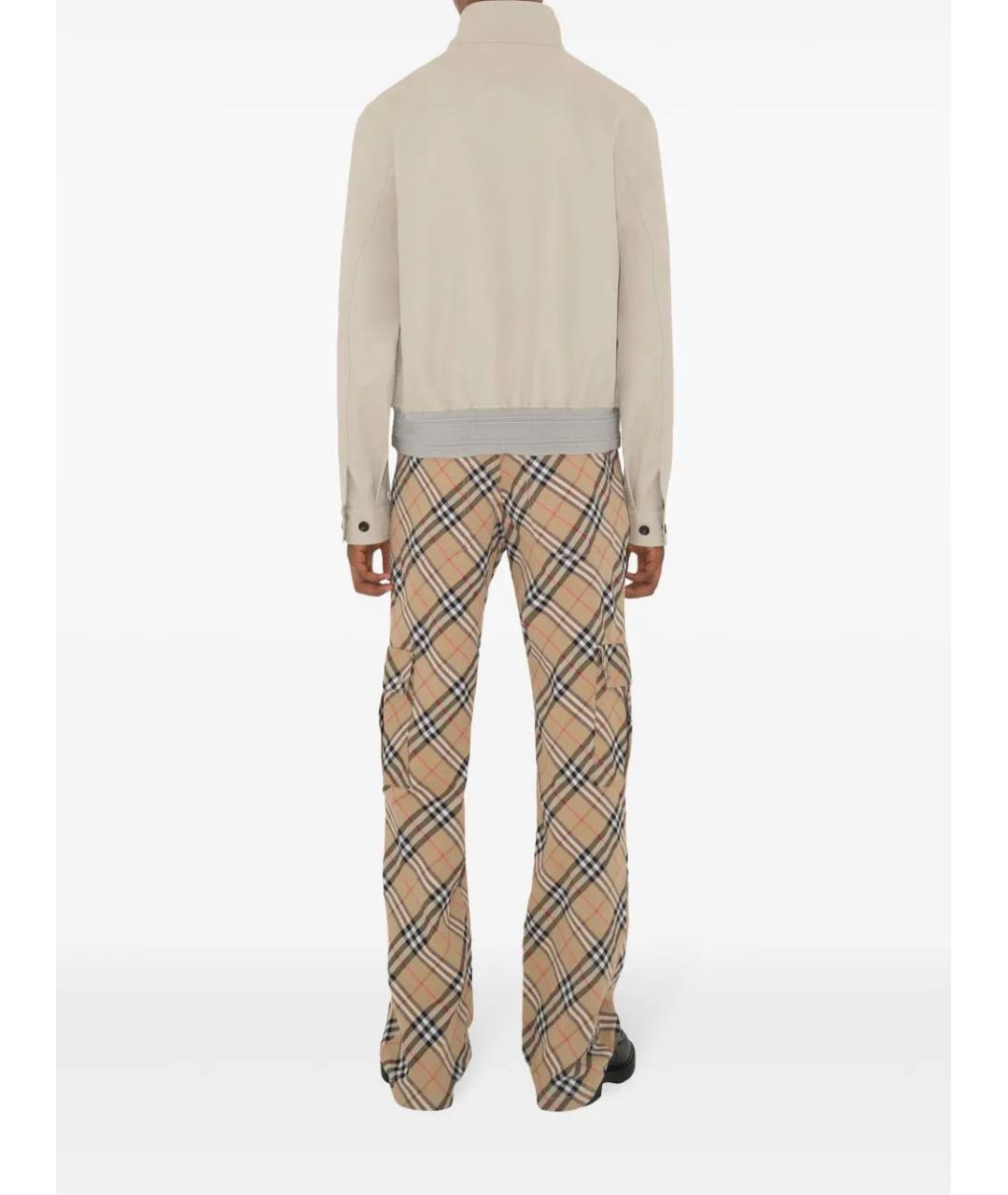 BURBERRY Мульти хлопковые повседневные брюки, фото 4