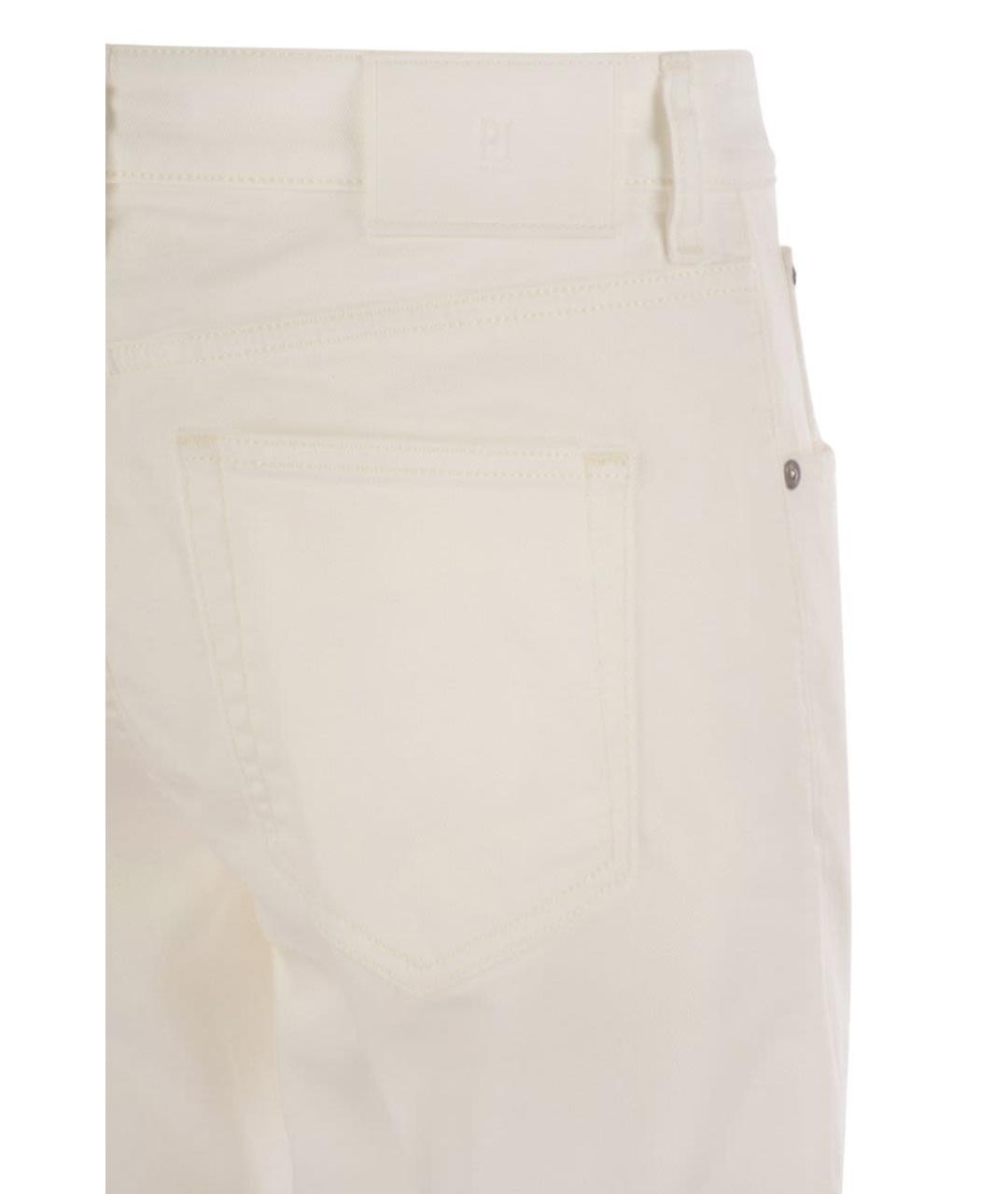 PT TORINO Белые хлопковые повседневные брюки, фото 4