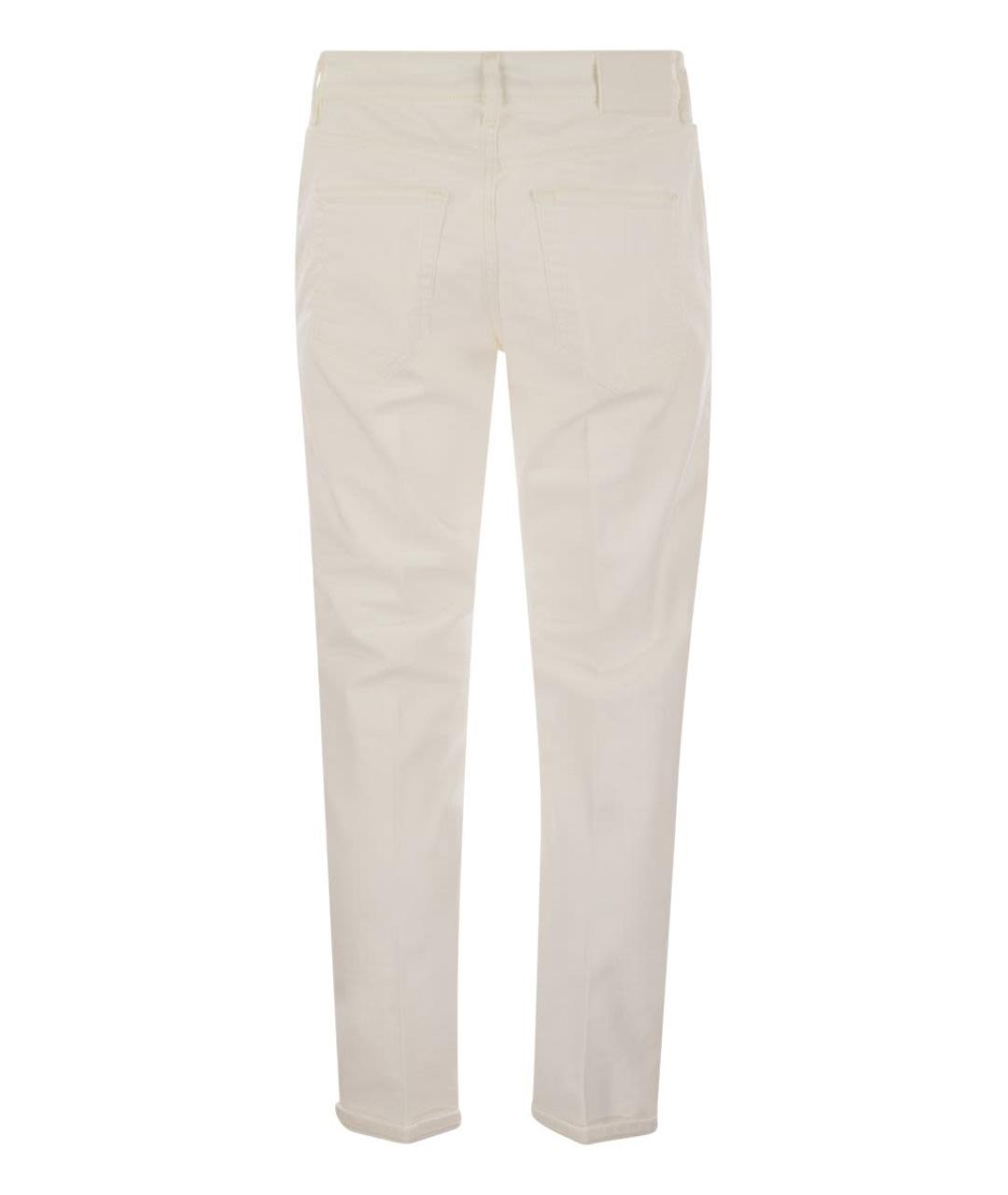 PT TORINO Белые хлопковые повседневные брюки, фото 2