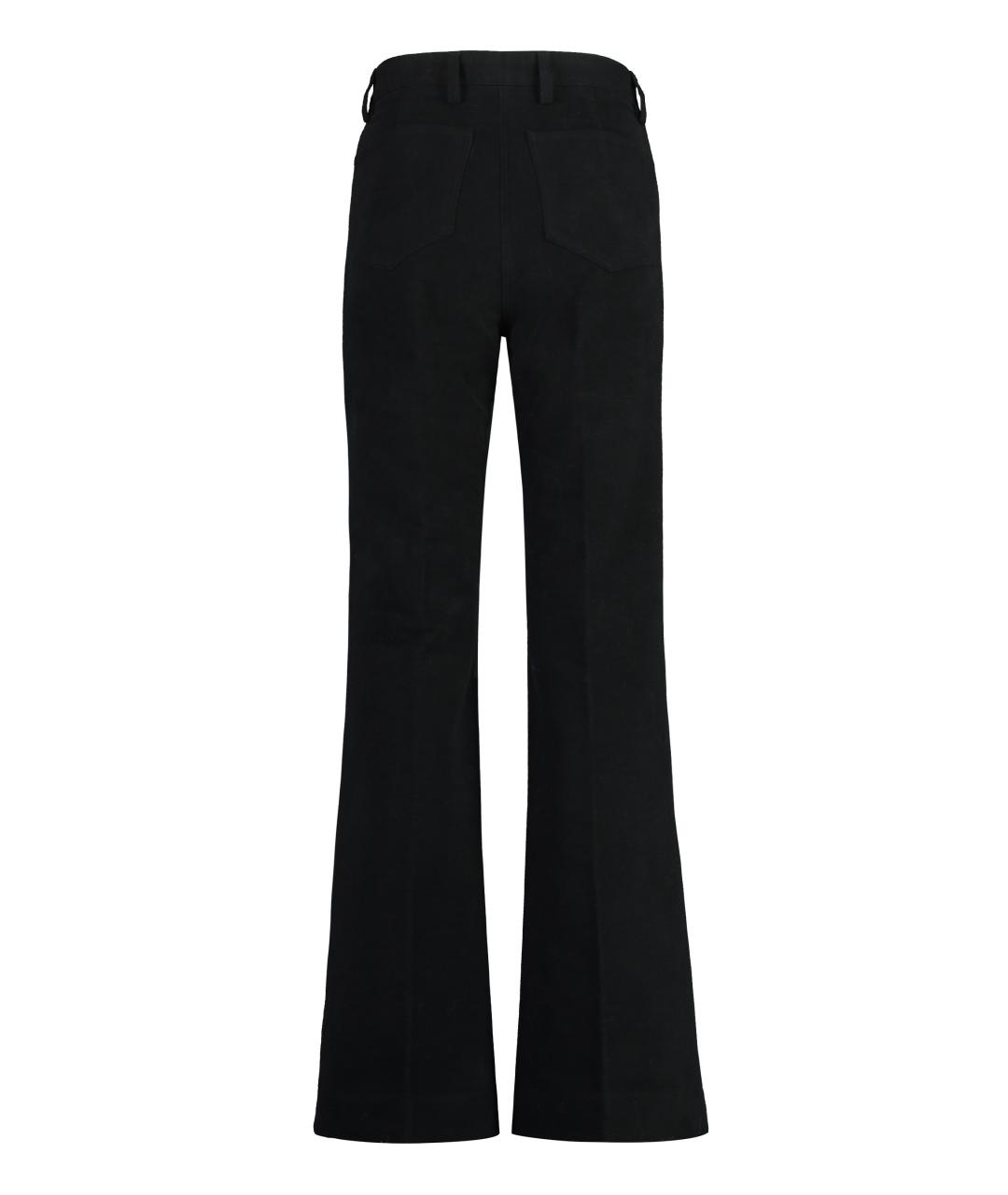 TOTEME Черные хлопковые прямые брюки, фото 2