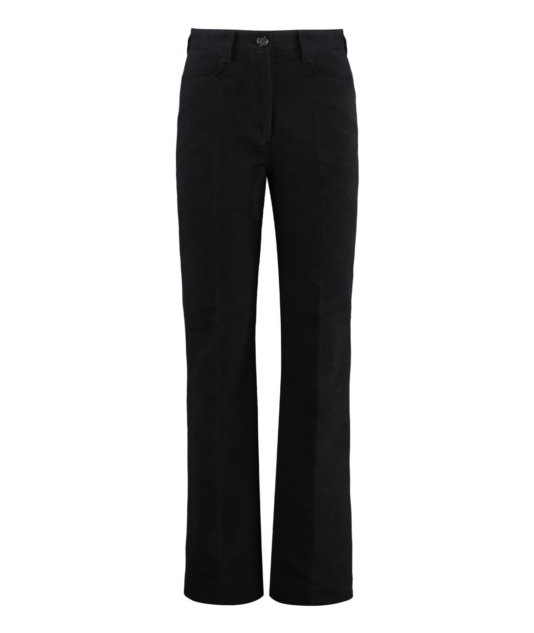 TOTEME Черные хлопковые прямые брюки, фото 1