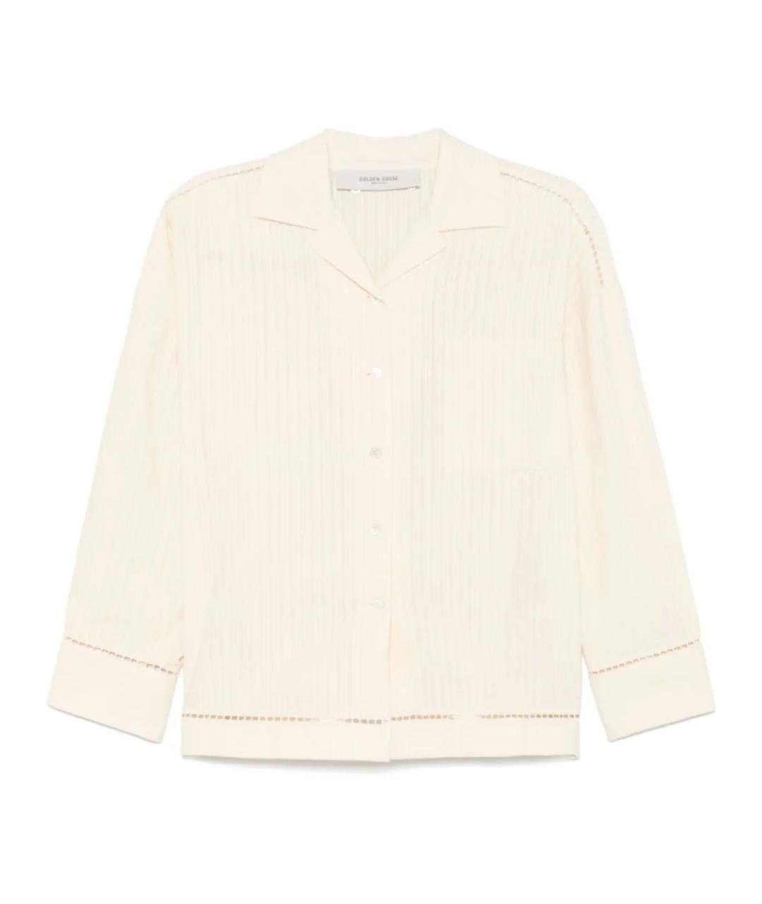 GOLDEN GOOSE DELUXE BRAND Бежевая хлопковая рубашка, фото 1