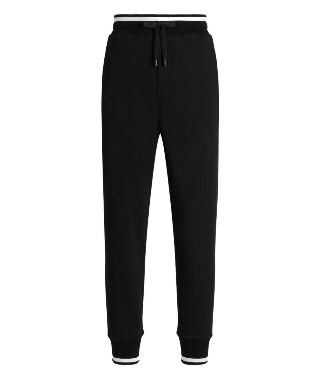 DOLCE&GABBANA Черные хлопковые повседневные брюки, фото 1
