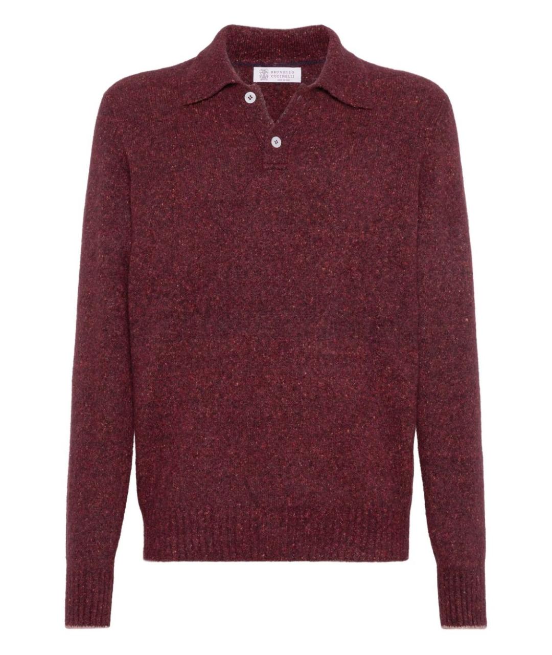 BRUNELLO CUCINELLI Бордовый шерстяной джемпер / свитер, фото 1