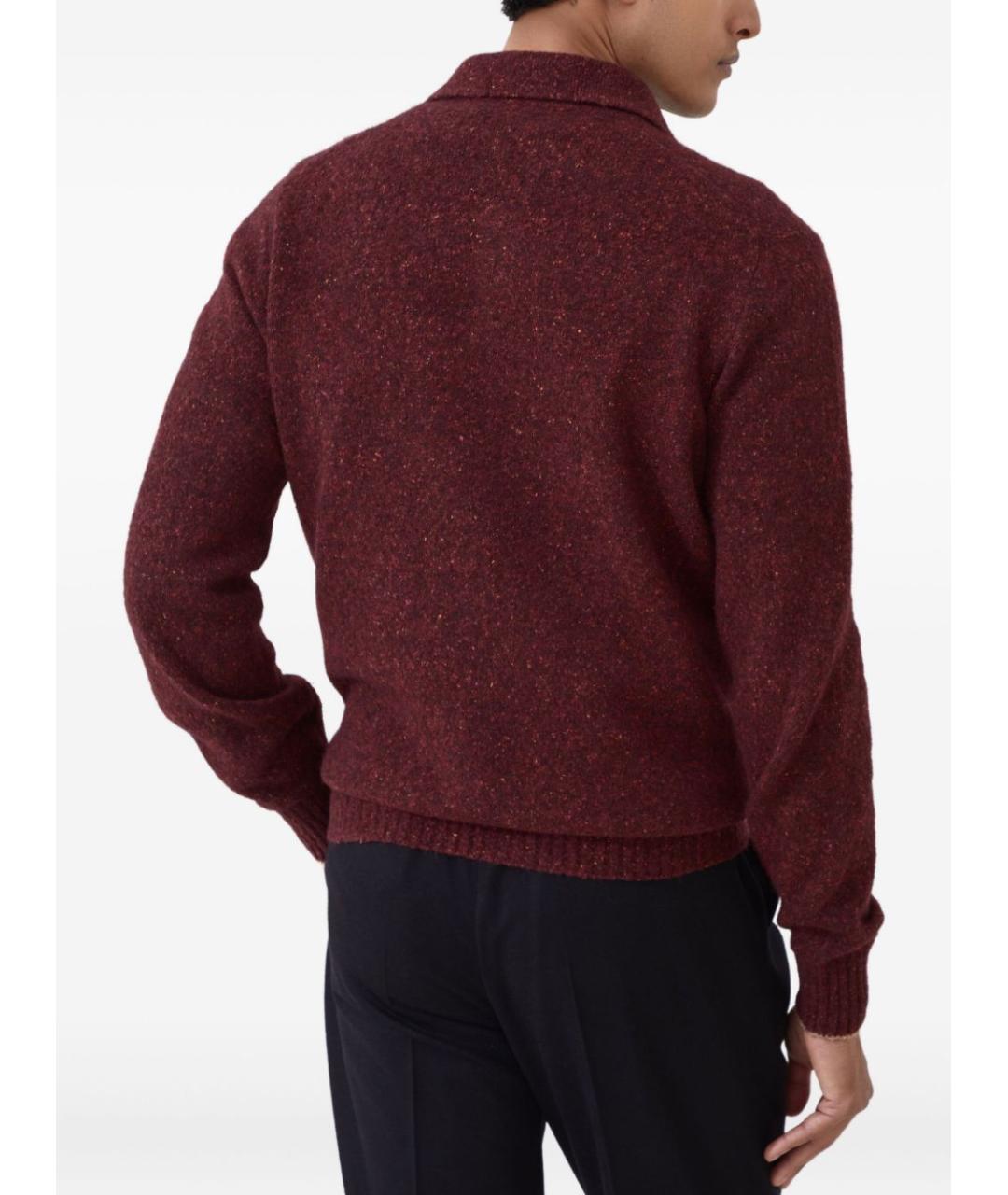 BRUNELLO CUCINELLI Бордовый шерстяной джемпер / свитер, фото 2