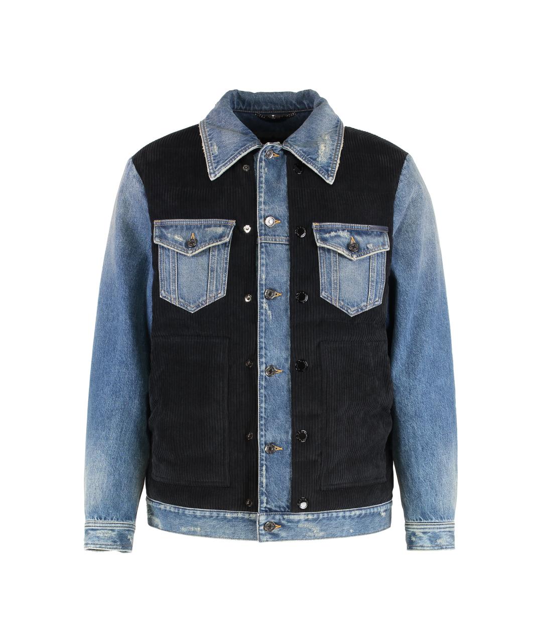 DOLCE&GABBANA Синяя хлопковая куртка, фото 1