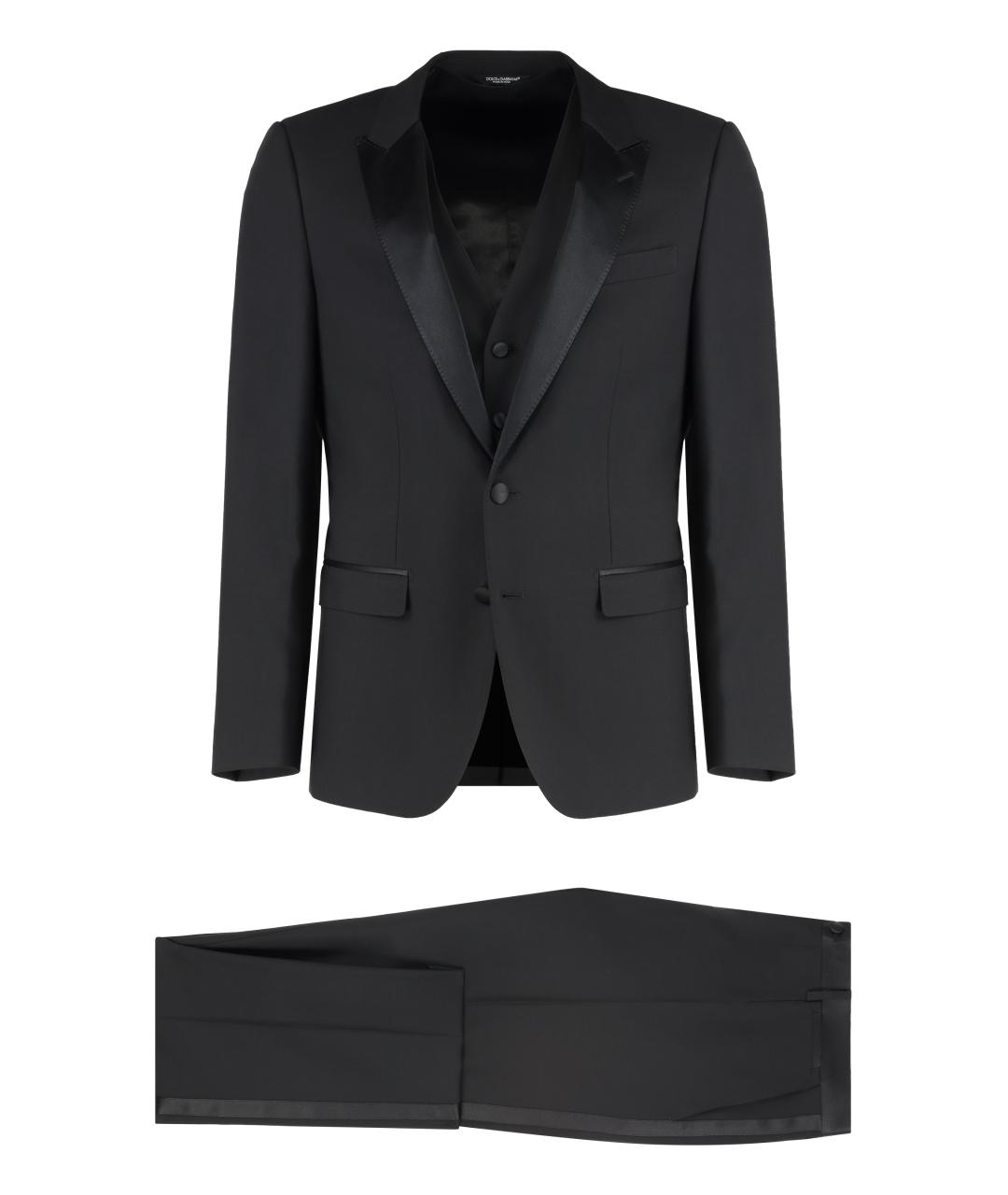 DOLCE&GABBANA Черный классический костюм, фото 1