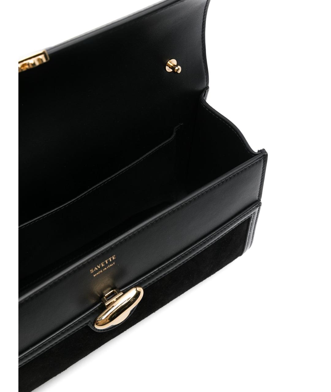 Savette Черная замшевая сумка через плечо, фото 3