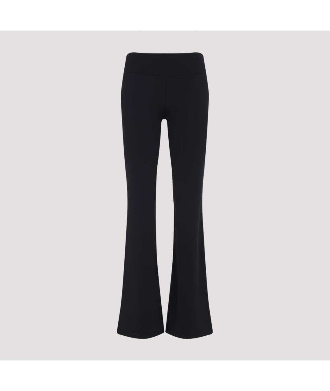 COURREGES Черные полиамидовые прямые брюки, фото 2