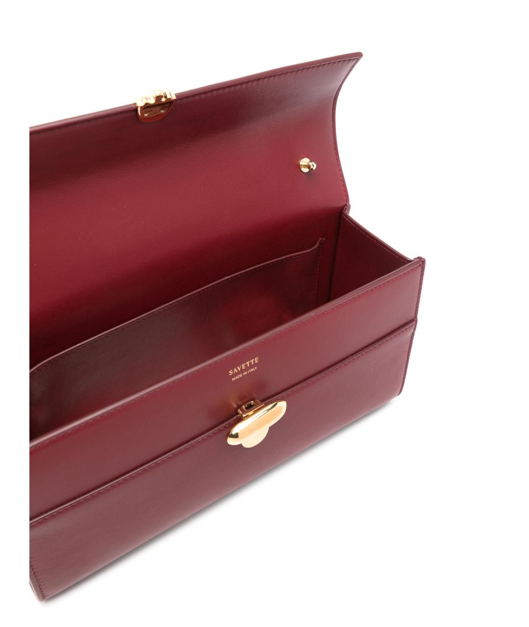 Savette Красная кожаная сумка через плечо, фото 5