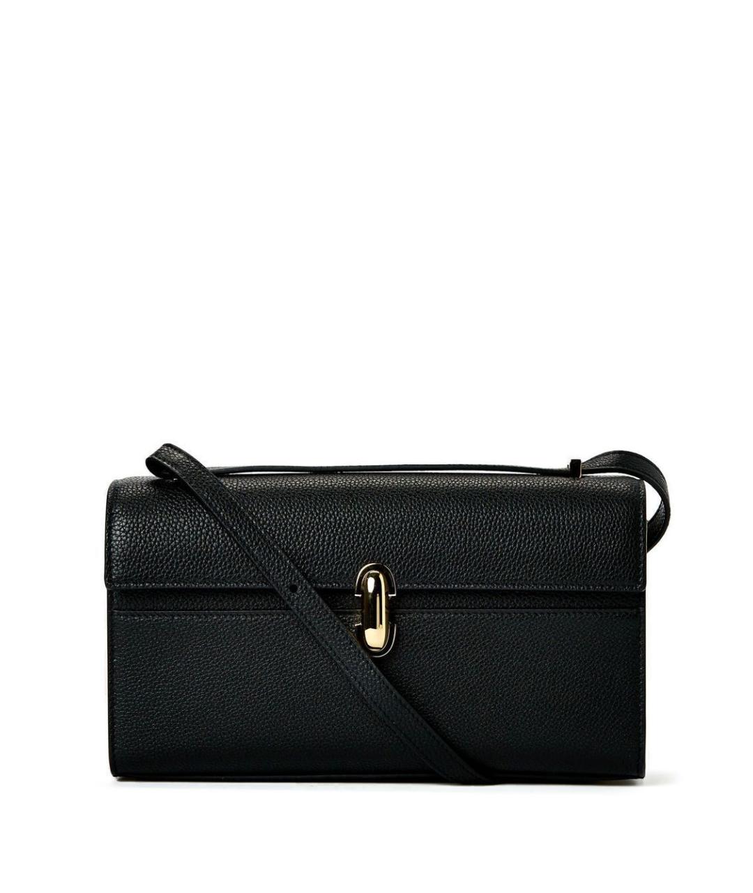 Savette Черная кожаная сумка через плечо, фото 1