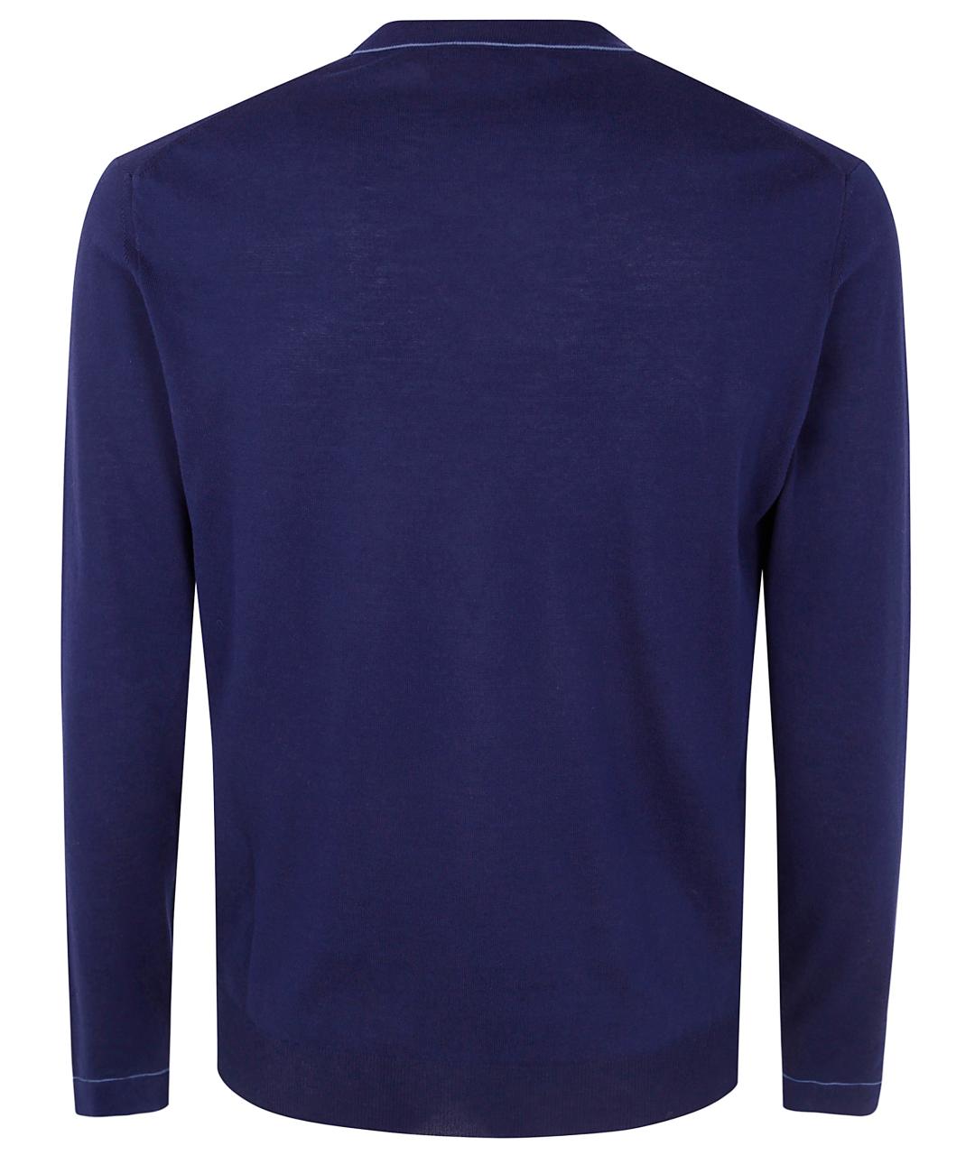 MOORER Синий хлопковый джемпер / свитер, фото 2