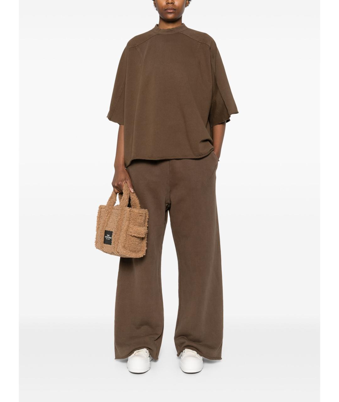 entire studios Коричневая хлопковая футболка, фото 5