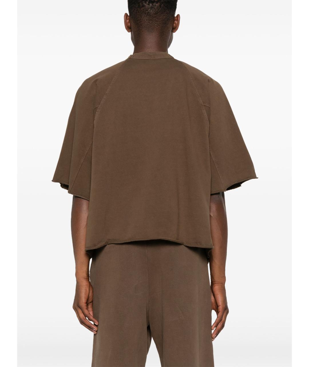 entire studios Коричневая хлопковая футболка, фото 4