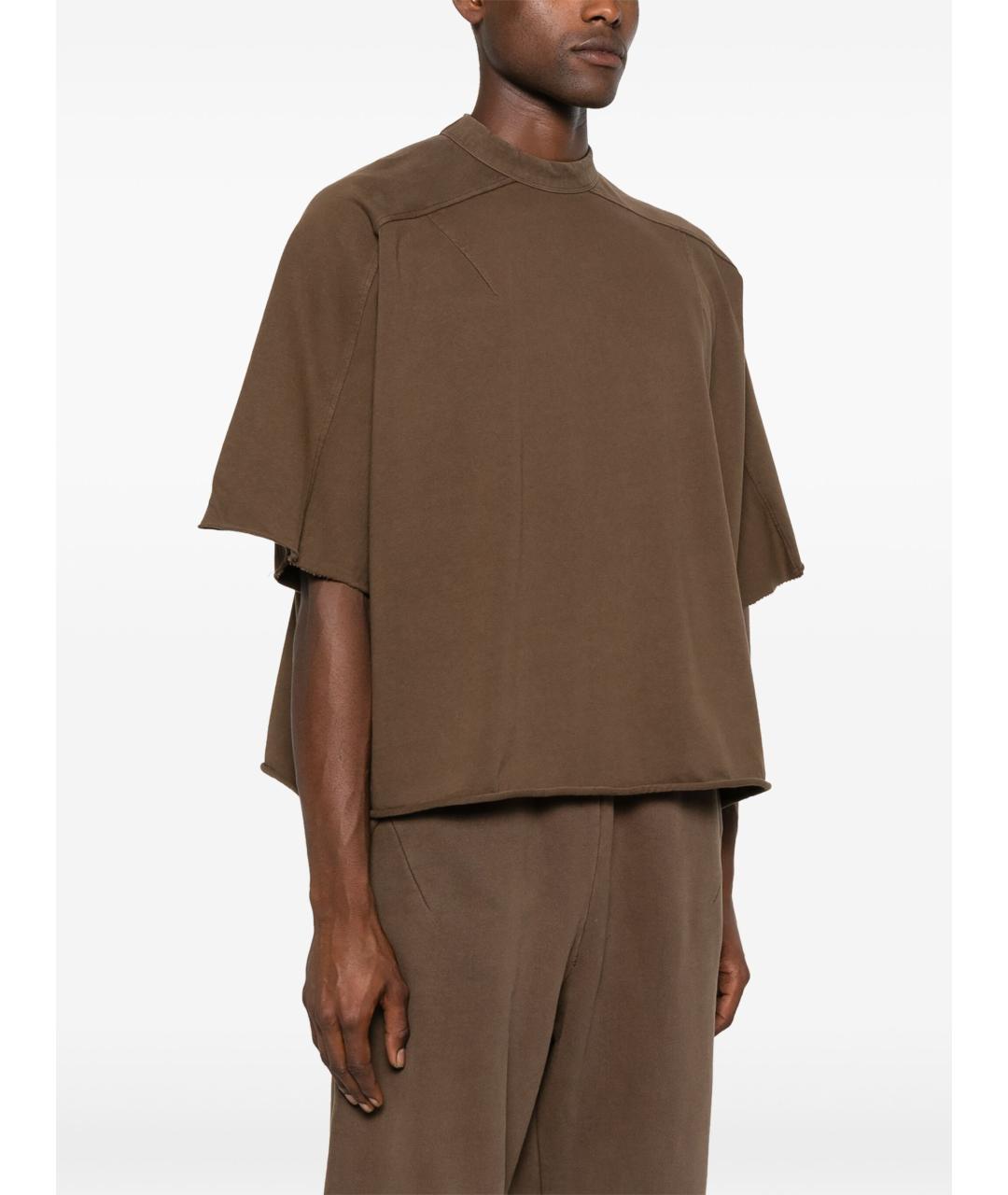 entire studios Коричневая хлопковая футболка, фото 3