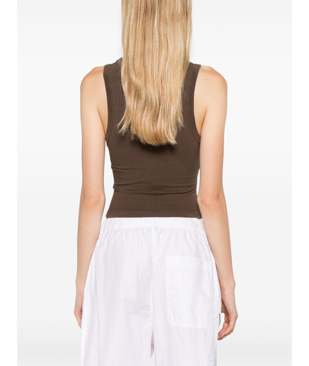 entire studios Коричневая хлопковая майка, фото 3