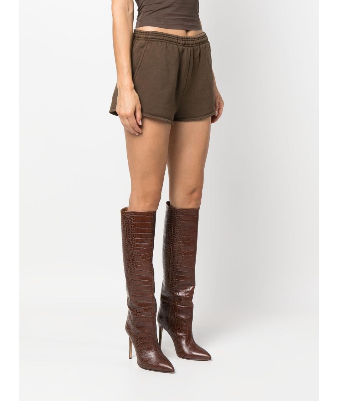 entire studios Коричневые хлопковые шорты, фото 5