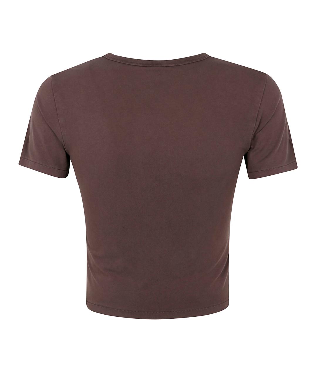 entire studios Коричневая хлопковая футболка, фото 2