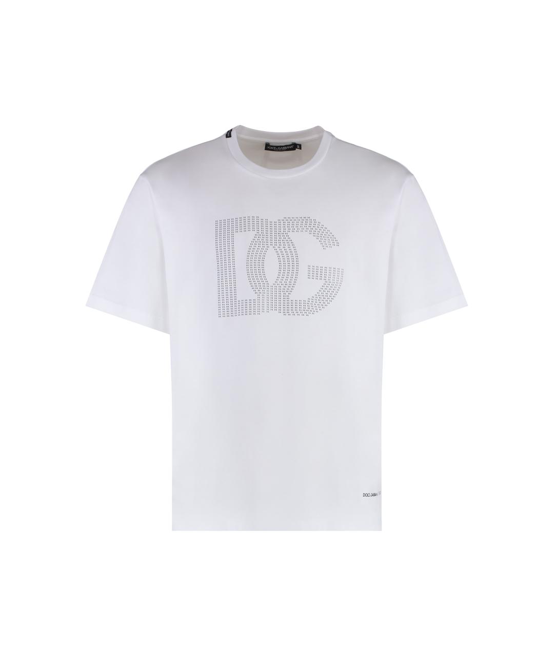 DOLCE&GABBANA Белая хлопковая футболка, фото 1