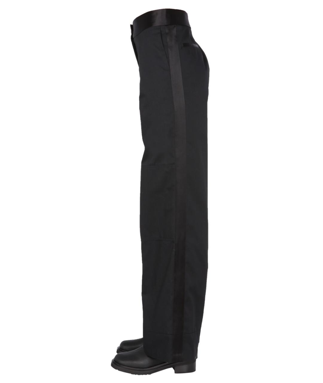 RAF SIMONS Черные хлопковые прямые брюки, фото 3