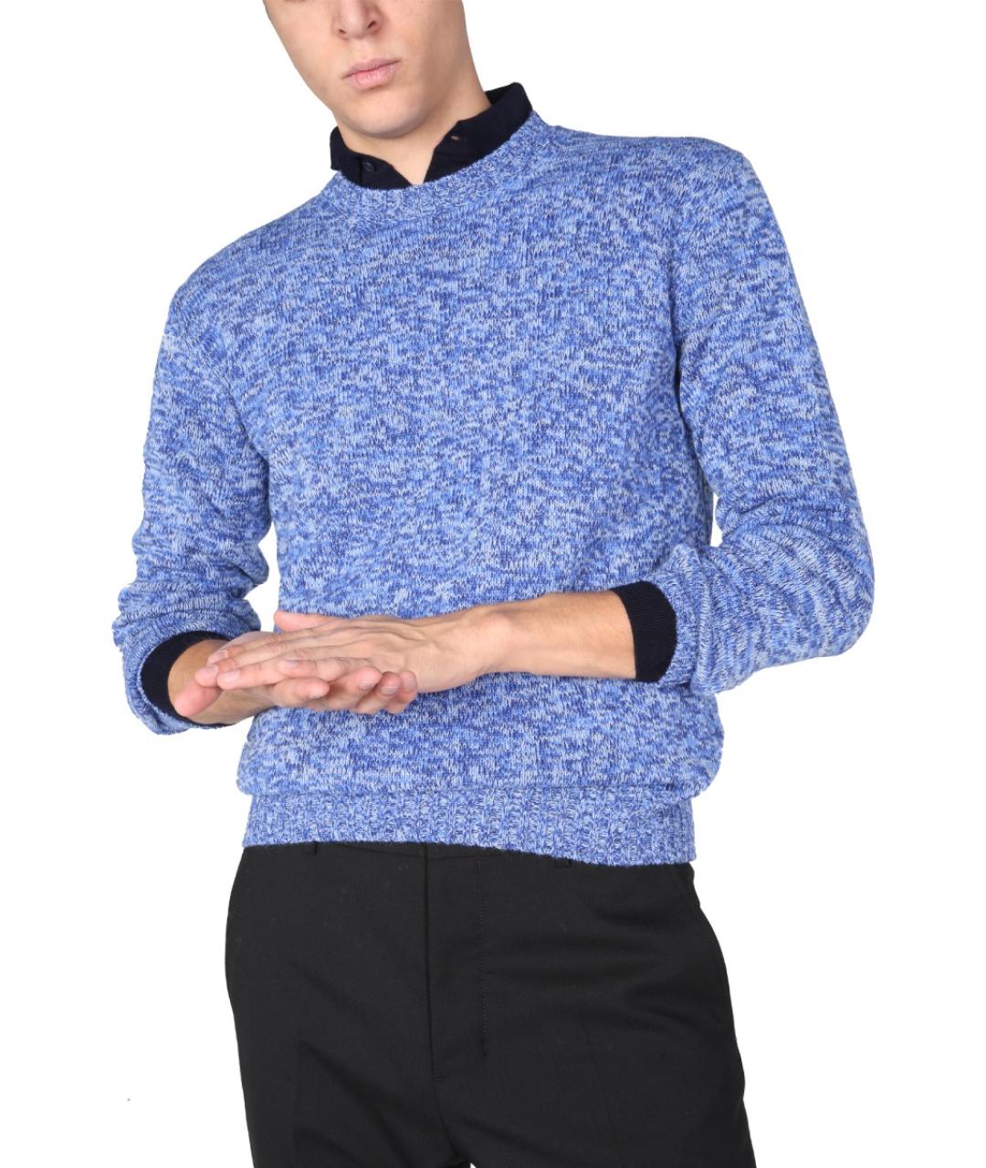 BALLANTYNE Голубой шерстяной джемпер / свитер, фото 4