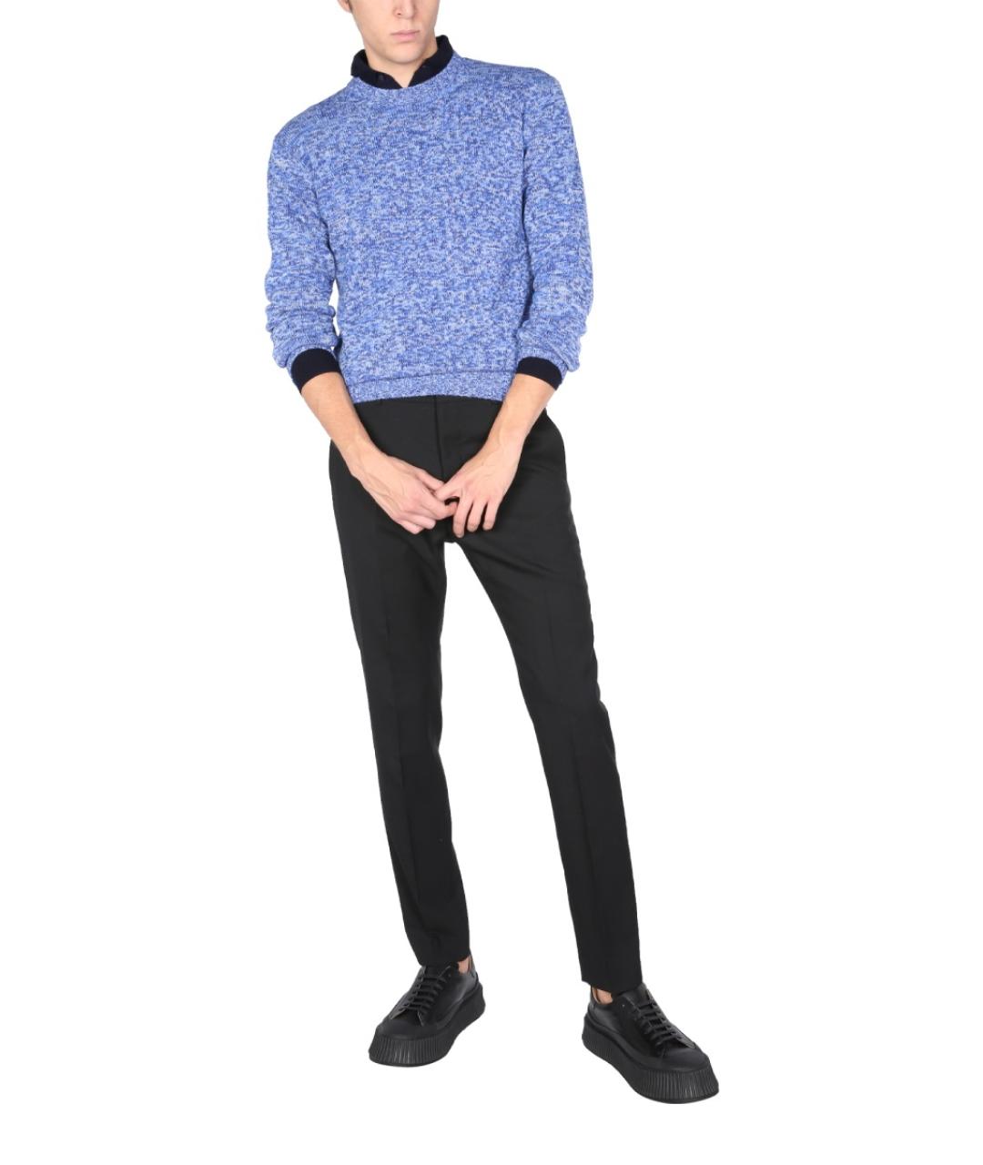BALLANTYNE Голубой шерстяной джемпер / свитер, фото 2