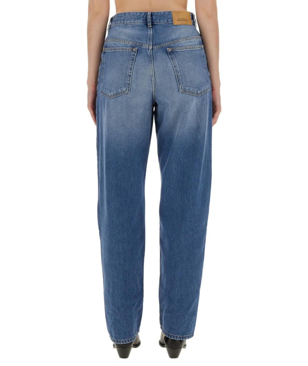 ISABEL MARANT Синие хлопковые прямые джинсы, фото 3