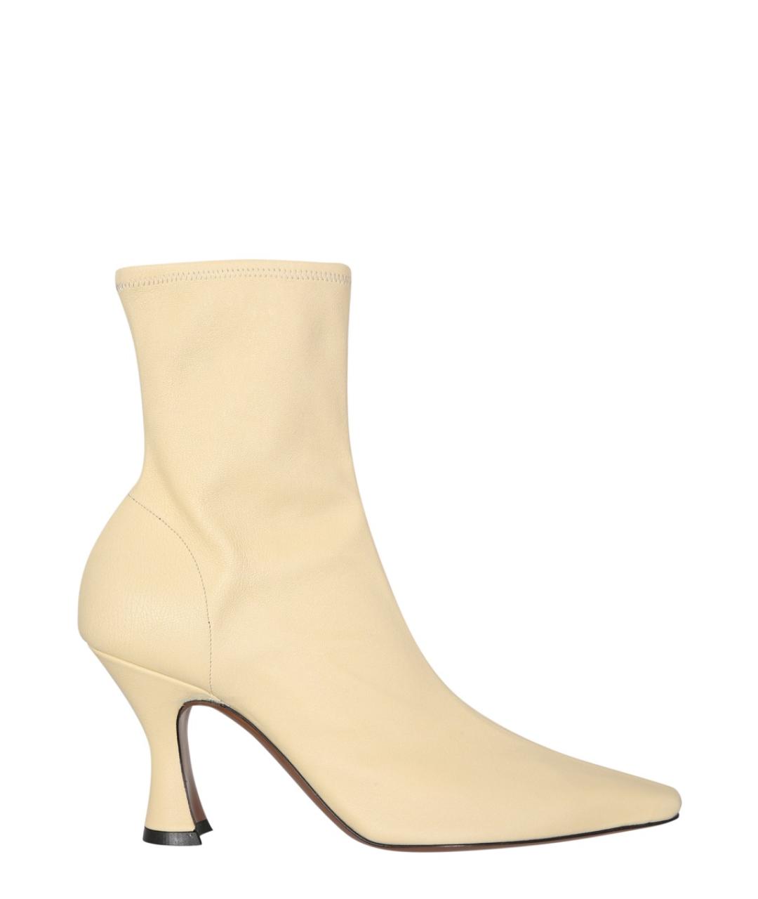 NEOUS Желтые кожаные ботильоны, фото 1