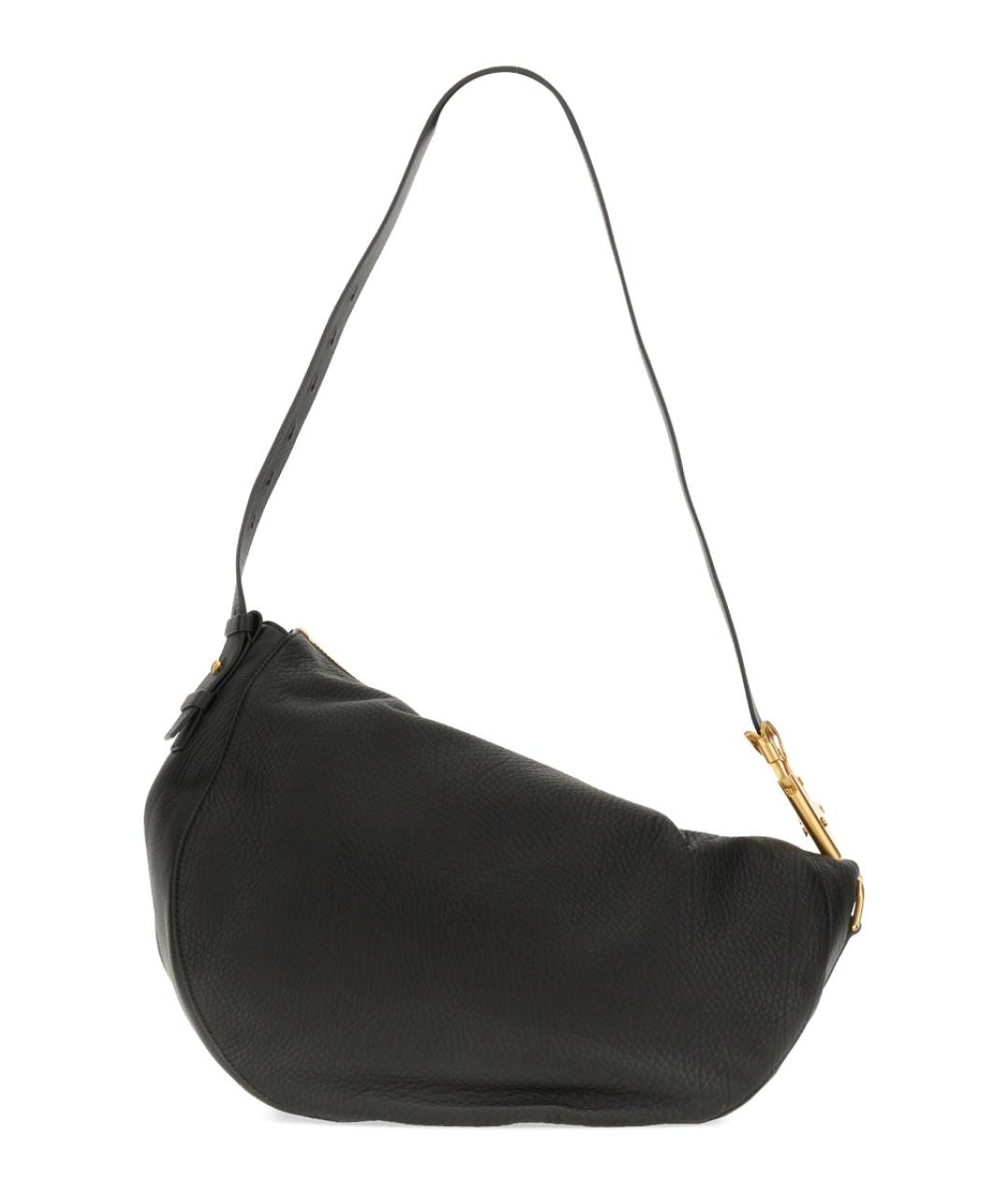 BURBERRY Черная кожаная сумка через плечо, фото 2