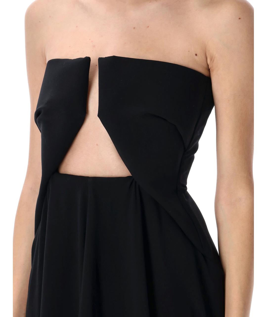 RICK OWENS Черное шерстяное вечернее платье, фото 4