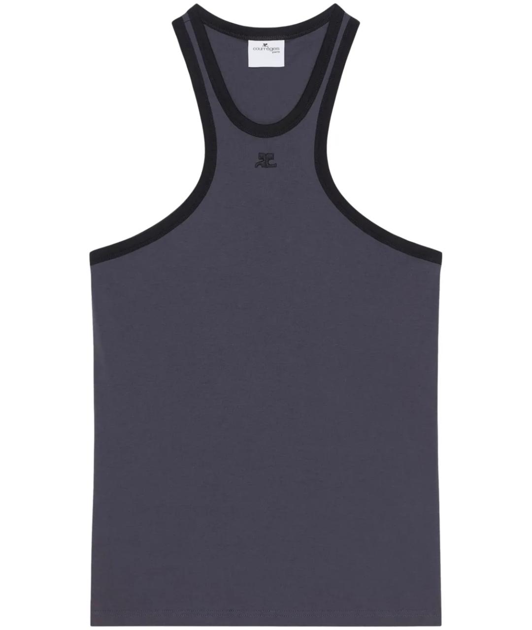 COURREGES Черная хлопковая майка, фото 1